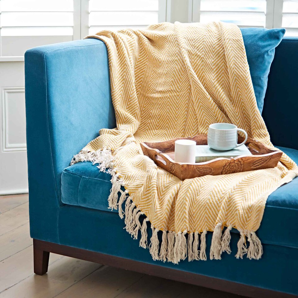 image 1 of Chevron Recycled Cotton Throw