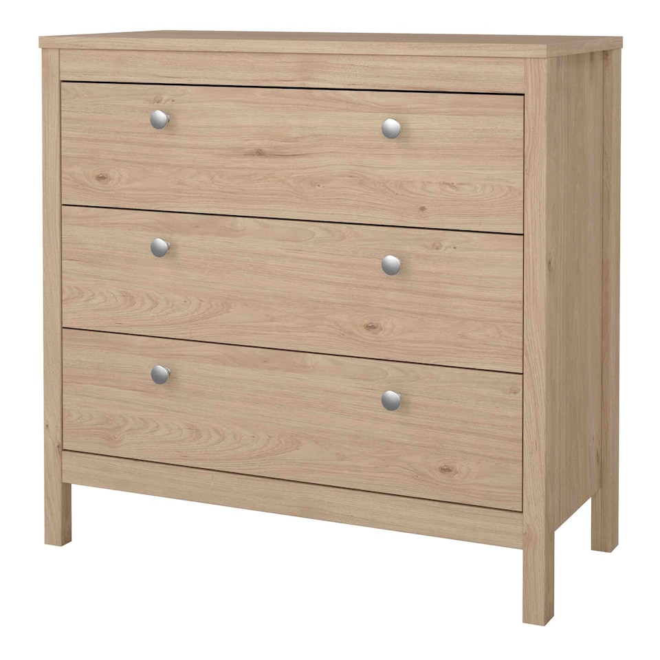 image 1 of Madrid Chest 3 Drawers in Jackson Hickory Oak