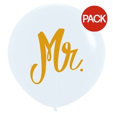 Sempertex Mr Latex Balloons (Pack of 3) - White - One Size