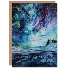 Aurora Borealis Northern Lights Him Her Birthday Card