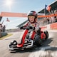 image 2 of HOMCOM 24V Electric Go Kart for Kids, Ride On Racing Kart with Adjustable Seat, Battery Powered Drifting Ride On Car with Music, Light, Slow Start, Button Start, Horn, for 6-12 Years, Red