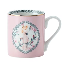 Mikasa Cockatoo Straight-Sided Porcelain Mug, 280ml Pink