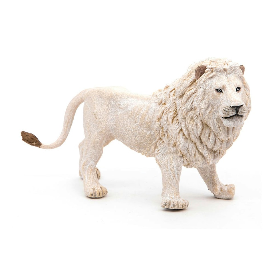 image 1 of PAPO Wild Animal Kingdom White Lion Toy Figure