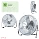 image 6 of Oypla 9" Inch Chrome 3 Speed Floor Standing Gym Fan Hydroponic