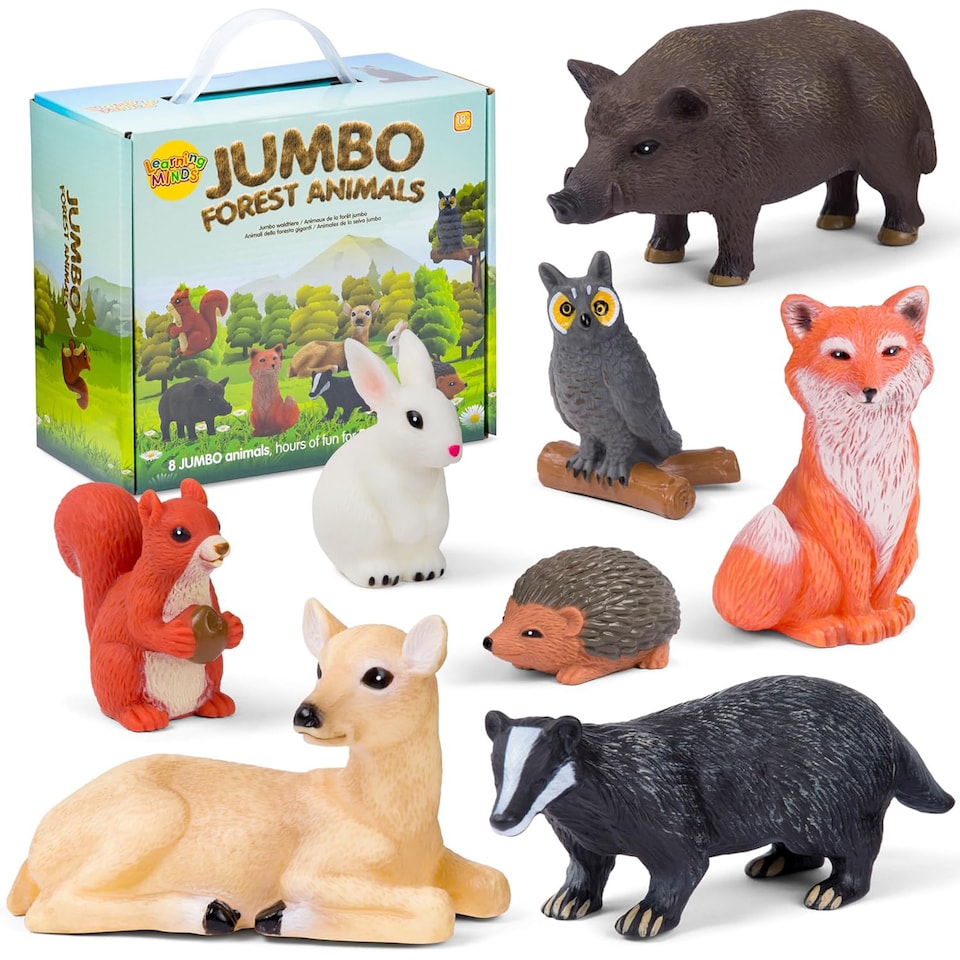 image 1 of Learning Minds Jumbo Forest Animals 8 Pack