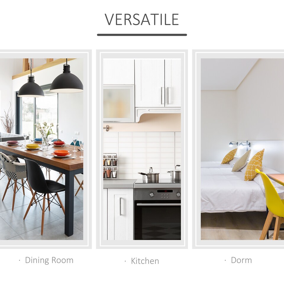 image 1 of HOMCOM Folding Dining Table, Space-saving Drop Leaf Table for Small Space, Kitchen, Dining Room, White