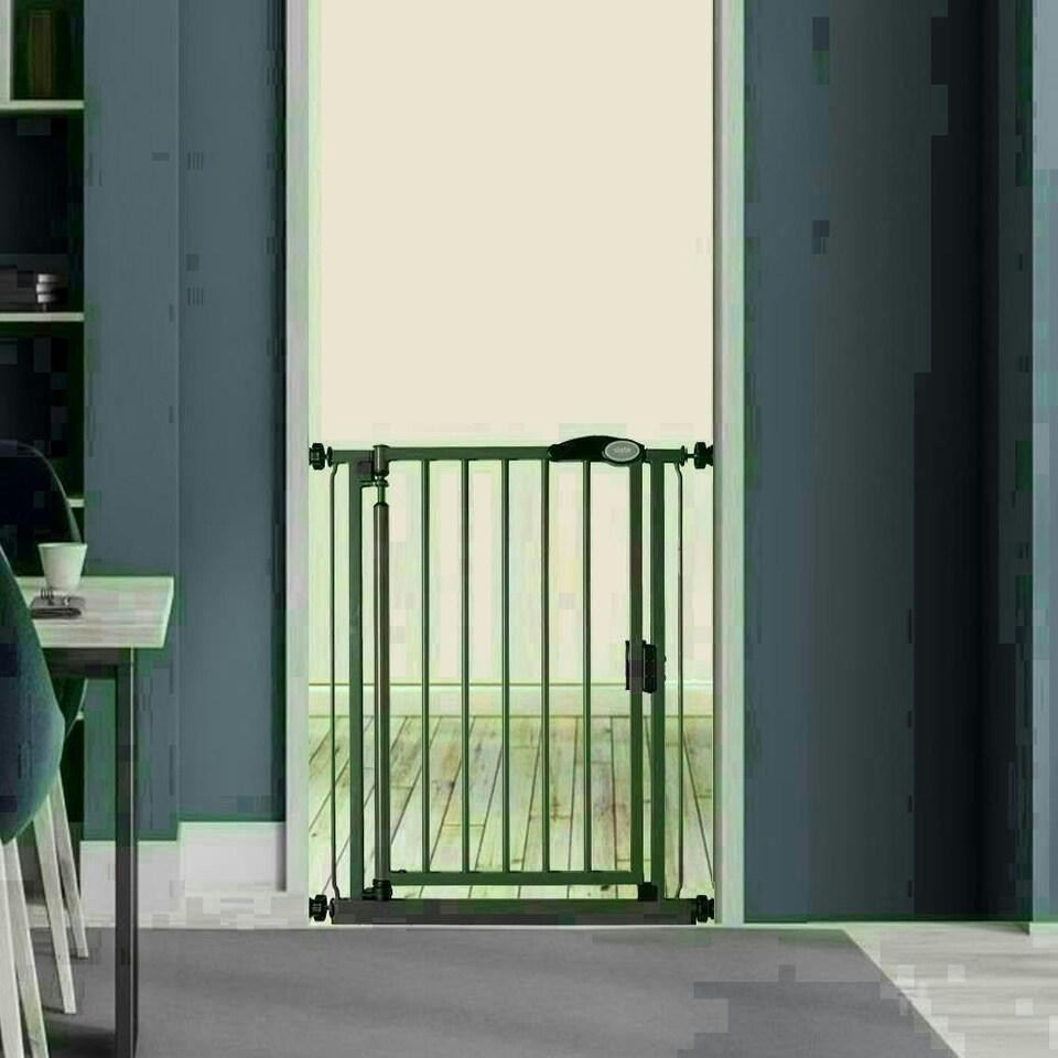 image 1 of Bettacare Auto Close Stair Gate, 75cm - 82cm, Slate Grey, Pressure Fit Safety Gate, Baby Gate