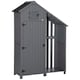 image 1 of Outsunny Garden Storage Shed With Shelves Log Rack for Garden Tools