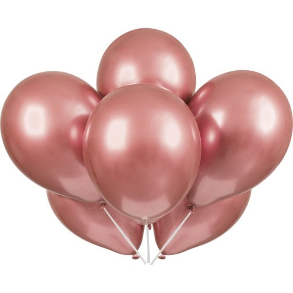 image 1 of Pack of 25 Rose Gold Platinum 11" Latex Balloons
