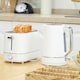 image 2 of HOMCOM 1.7L 3000W Fast Boil Electric Kettle 2 Slice Toaster Set White