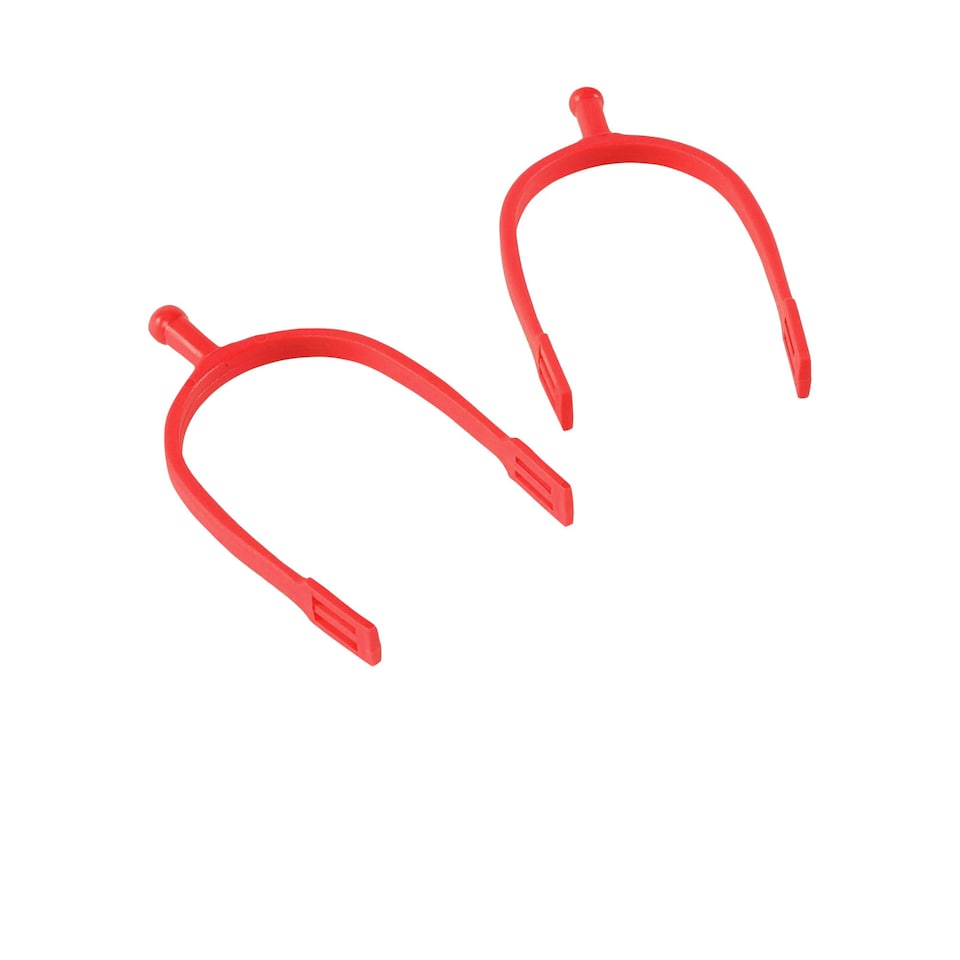 image 1 of Shires Unisex Adult Plastic Ball End Spurs - Red - One Size