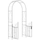 image 1 of Outsunny Outdoor Garden Arch with Double Gates, Metal Garden Arbor for Climbing Plants, Roses, Vines, Wedding Arch for Outdoor, 125L x 38W x 227H cm, Black