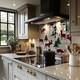 image 2 of Buffalo Plaid Woodland Dining Splash Back | White