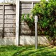 image 3 of ValueLights Wharf Pair Silver 1m Outdoor Bollard Lights and Warm White Bulb