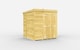 image 1 of 6 x 7 Feet Pent Shed - Double Door Without Windows - Wood - L214 x W185 x H201 cm | Brown
