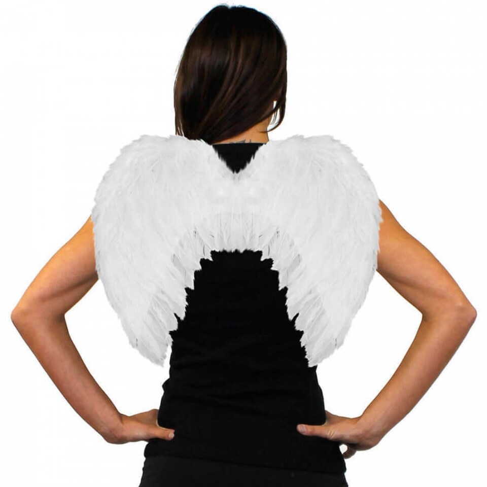 image 1 of Pack of 2 White Feathered Wings White | One Size