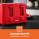 image 7 of GEEPAS 4 Slice Toaster 1400W, Red