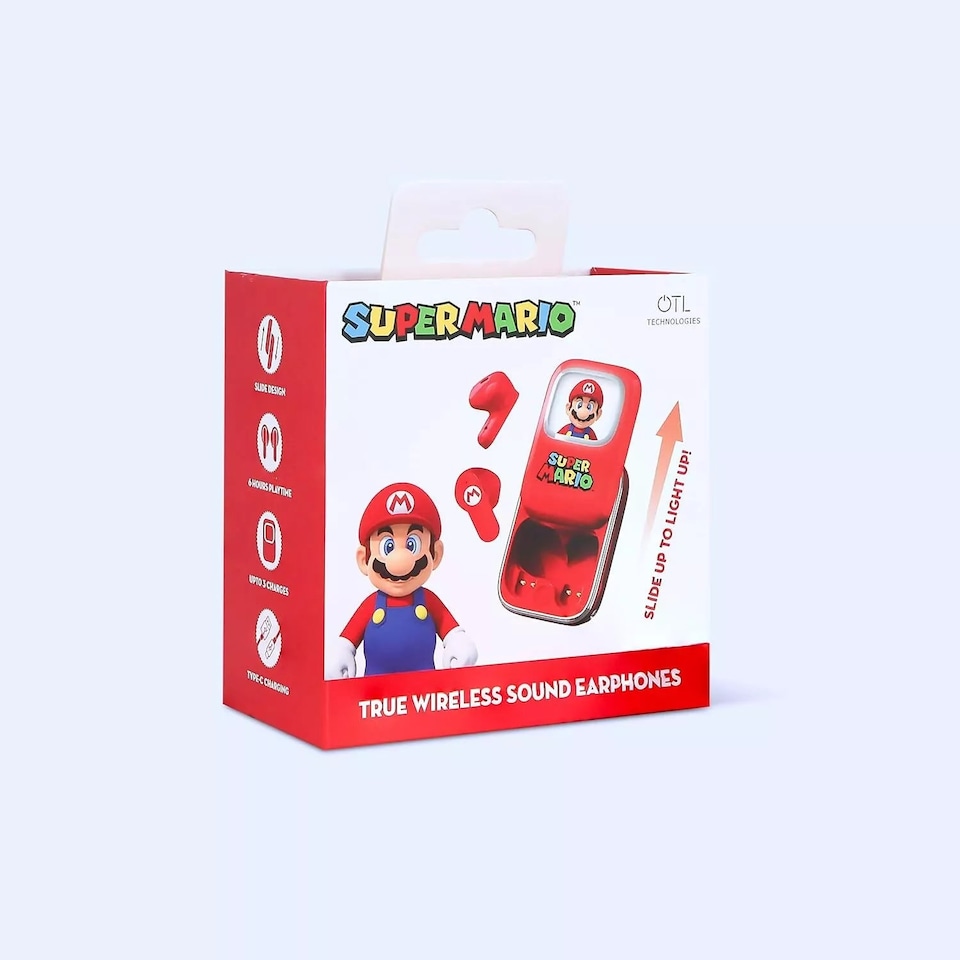 image 1 of Super Mario Slide Open TWS Earphones | Red