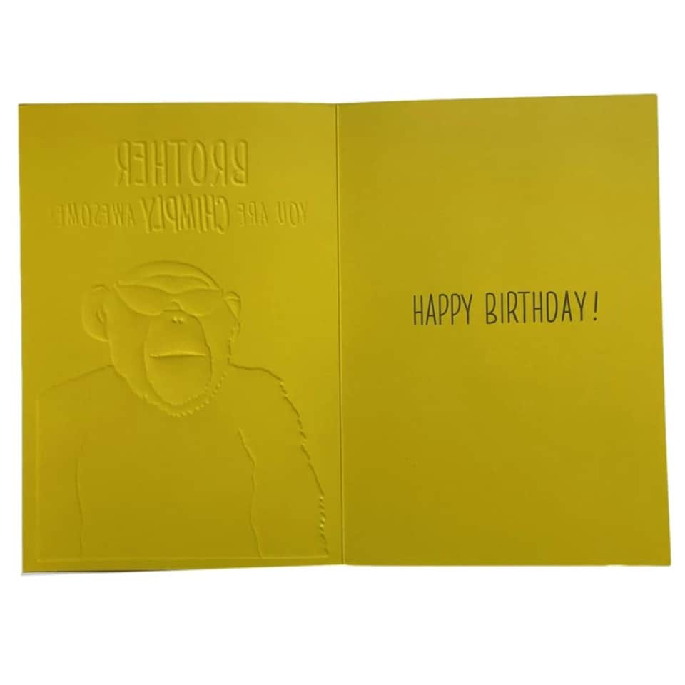 image 1 of Brother You Are Chimply Humour Birthday Card