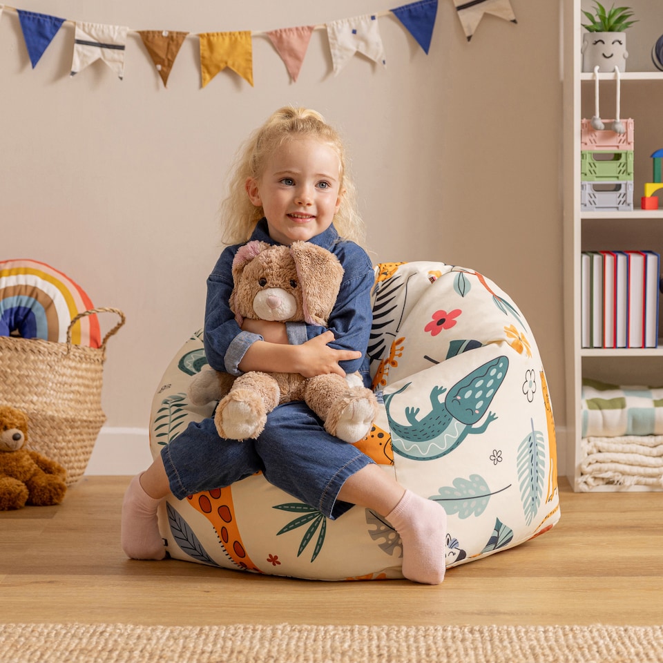 image 1 of Icon Hirest Medium Safari New Print Bean Bag