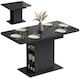 image 1 of HOMCOM Extendable Dining Table for 4-6, Kitchen Table with Shelves