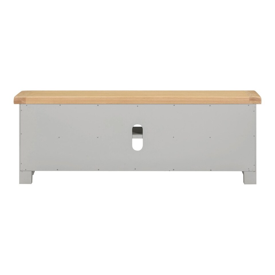 image 1 of Windsor Straight TV Unit - L37 x W140 x H50.5 cm - Pebble Grey/Oak