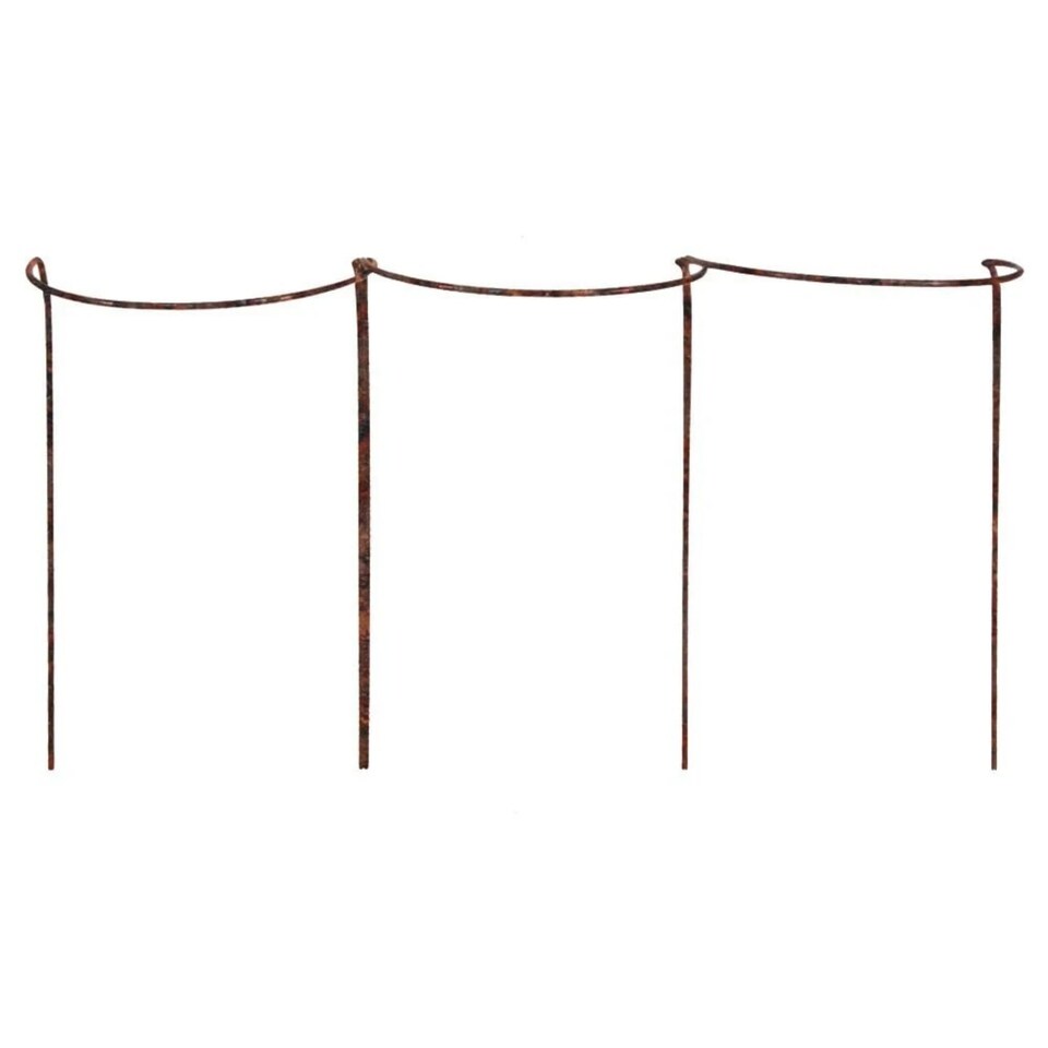 image 1 of Garden Pride Rusty Bow Plant Supports - Small Raw Steel Design To Rust Pack of 4