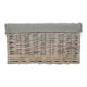 image 3 of Medium Grey Wash Grey Cotton Lined Willow Storage Baskets | Brown | Grey | M | 1