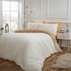 image 3 of OHS Reversible Soft Teddy Fleece Duvet Cover and Pillowcase Bedding Set, Single - Cream/Latte