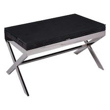 Interiors by Premier Black Coffee Table With Cross Base Black