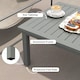 image 3 of Outsunny Garden Aluminium Outdoor Coffee Table Patio Table w/ Grey Grey | Grey