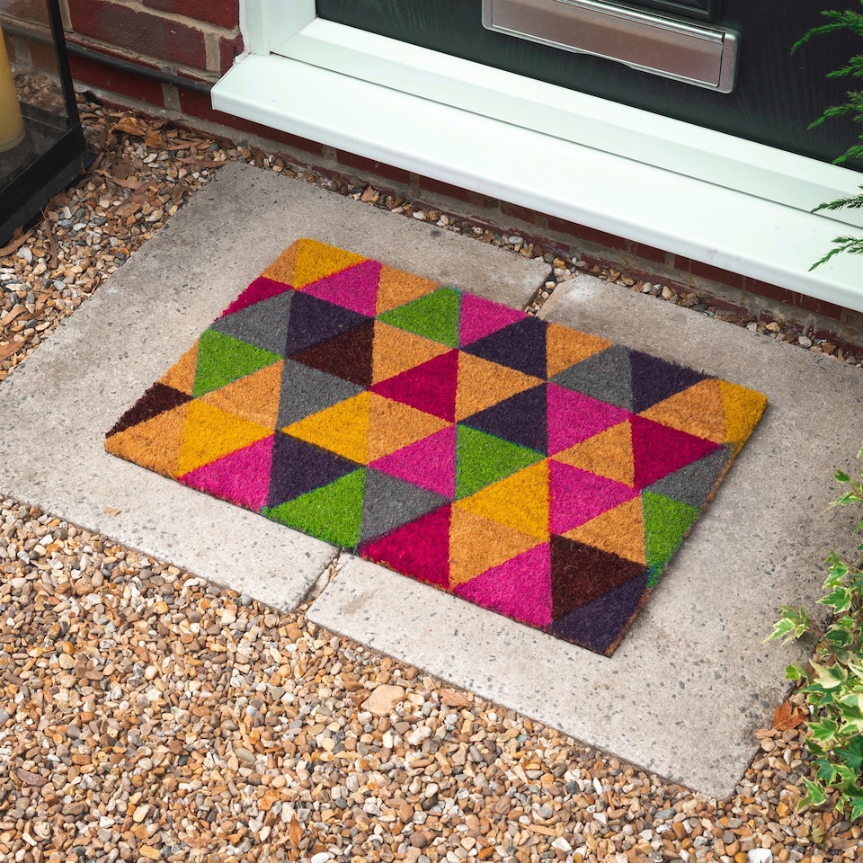 image 1 of Nicola Spring Coir Door Mat - 60 x 40cm - Triangle