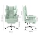 image 3 of Levede Office Desk Chair Big and Tall for Heavy People with Footrest PU | Green | Green | One Size