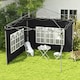 image 7 of Outsunny Gazebo Side Panels for 3x3(m) or 3x4m Pop Up Gazebo, 2 Pack, Black