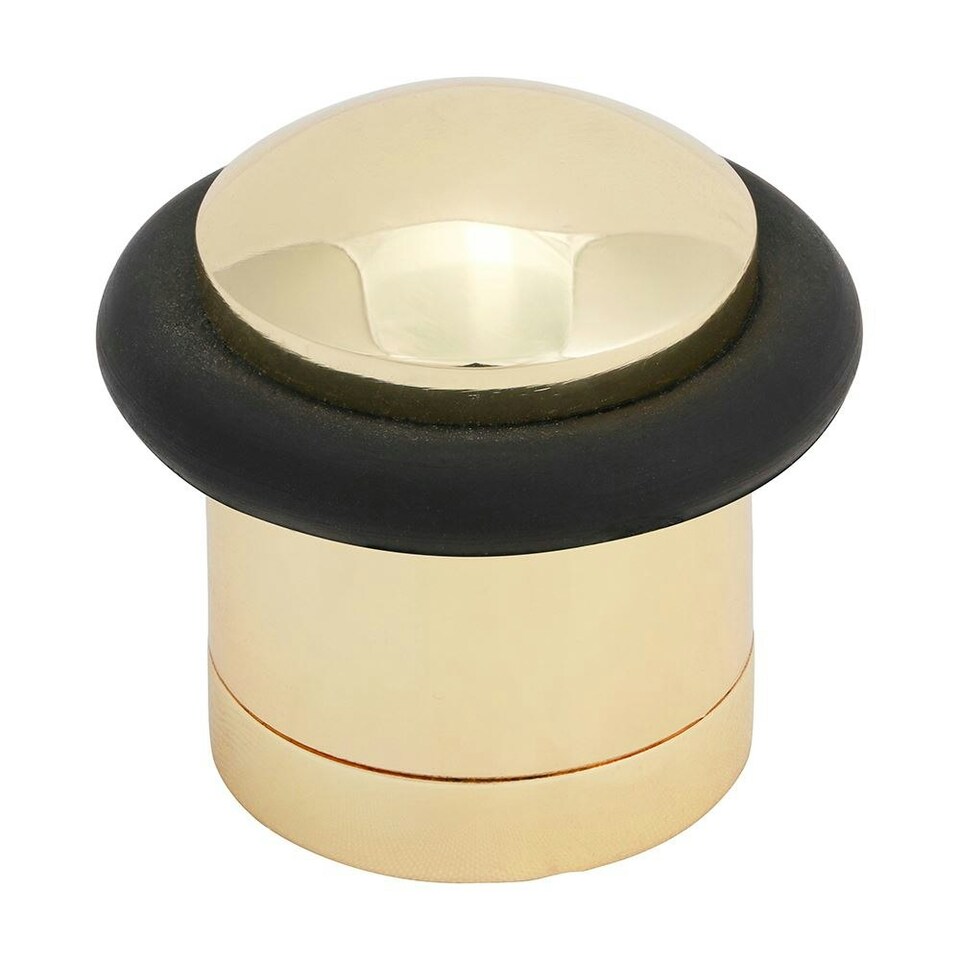 image 1 of Timco - Cylinder Door Stop - Polished Brass (Size 41mm - 1 Each)
