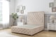 image 1 of Sloomy Sofia Chrome Sand Naples Divan Bed Base 2 Drawers Left Side With 26 Inch Strutted Headboard & 12 Inch Matching Footboard | Cream | Sand | Small Single | 1