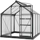 image 1 of Outsunny 6x6ft Walk-In Polycarbonate Greenhouse Plant Grow Galvanized