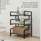 image 4 of HOMCOM 3-Tier Storage Shelf, Metal Shelves for Storage for Home Office, Black