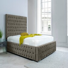 Orella Plush Small Double Bed Frame - Grey