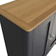 image 8 of Taberno Oak 2 Door Compact Sideboard Graphite Blue Blue