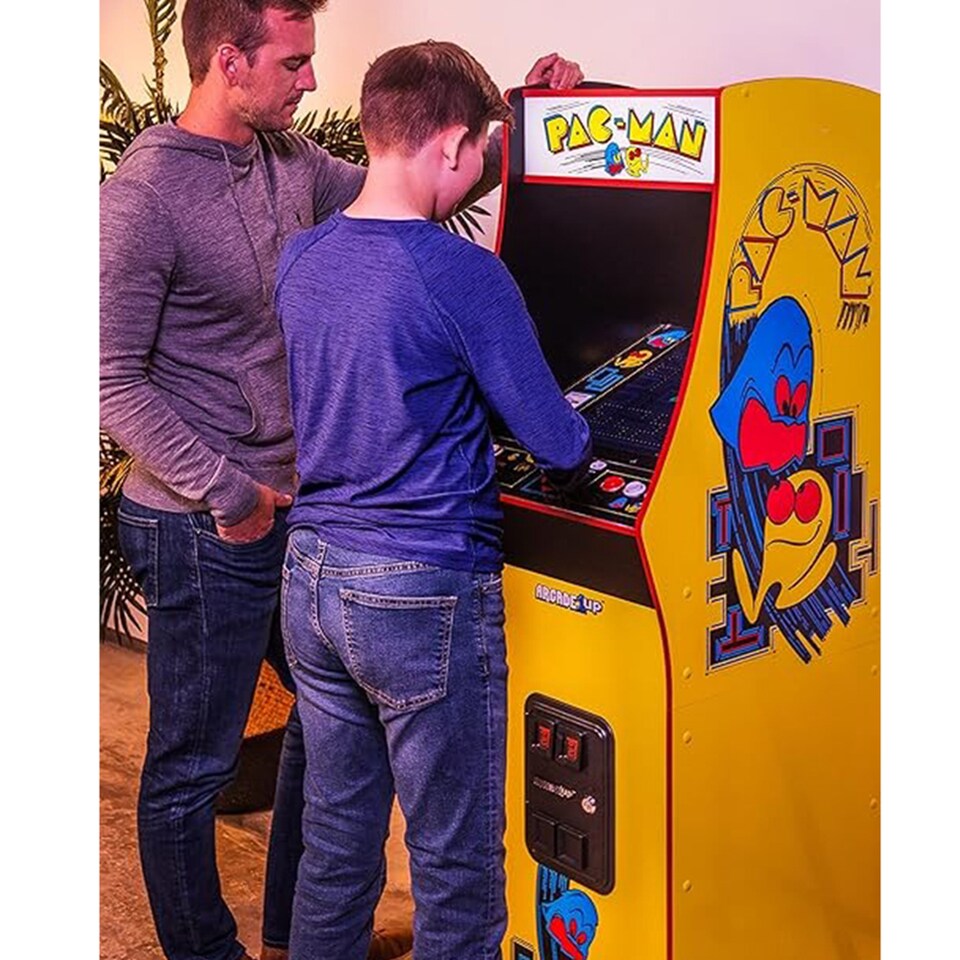 image 1 of Arcade1up Pac-Man Deluxe Riseless Arcade Machine Yellow