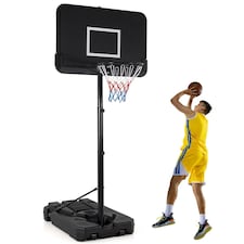 COSTWAY Adjustable Portable Basketball Hoop Goal System Black | Standard