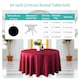 image 2 of Round Damask Table Cloth, Circular Linen Table Cover - 90 Inch