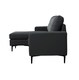 image 3 of Monza 3-Seater L-Shaped Air Leather Sectional Sofa with Movable Footstool - Black | Black | Black | Three Seater | 1