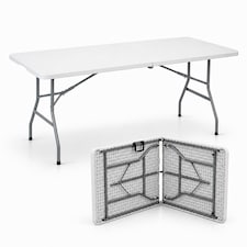 5ft Folding Trestle Table Heavy Duty Catering Garden Party 1.5m | White
