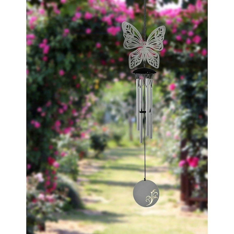 image 1 of Woodstock Flourish Wind Chime - Butterfly