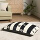 image 2 of OHS Dog Paw Print Soft Plush Plump Cosy Autumn Pumpkin Stripe Leopard Pet Bed Cushion, 80x60cm Multi | Mono - Stripe | L