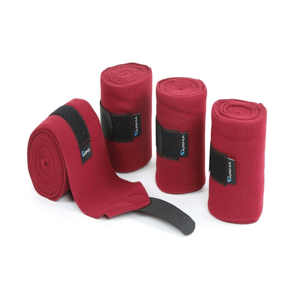 image 1 of Shires Fleece Bandages Red | Size: One Size
Colour: Red