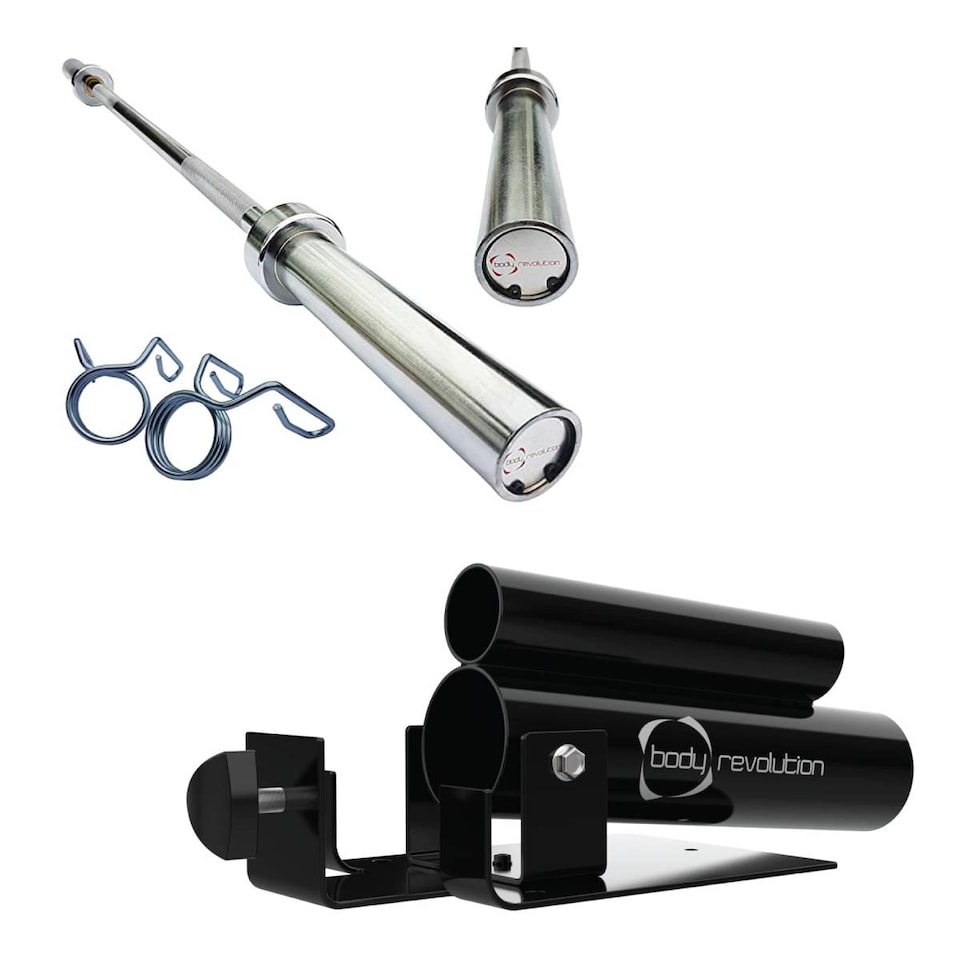 image 1 of Body Revolution 6ft Barbell Bar & T-Bar Row Bundle