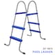 image 1 of 33 Inch Double-Sided Pool Step Ladder Metal Frame for Above-Ground Swimming Pools